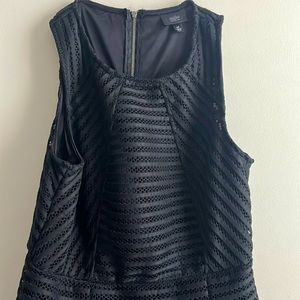 Black midi zip dress